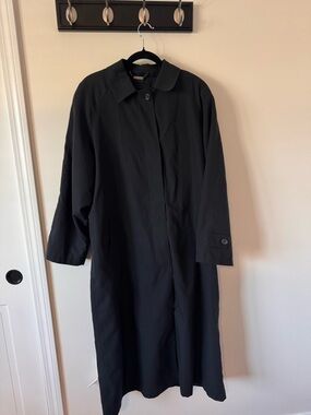 London Fog Black Long Trench Coat